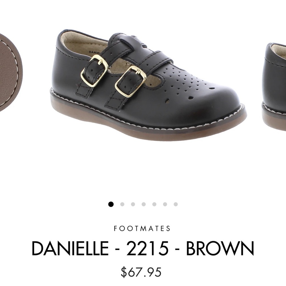 Footmates Danielle - 2215 - Brown two strap Mary-Jane size 10